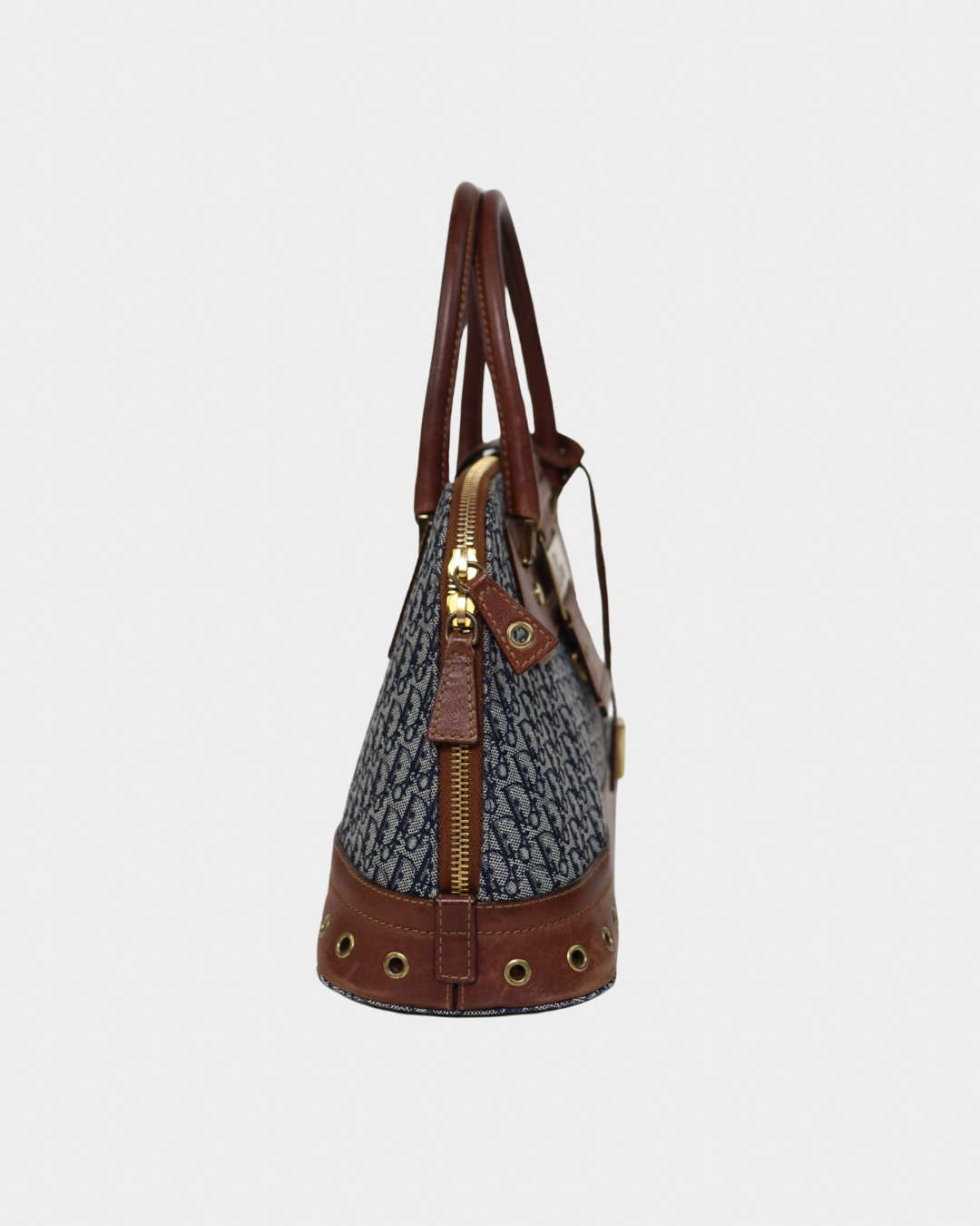 Christian Dior Navy Trotter Top Handle Bag