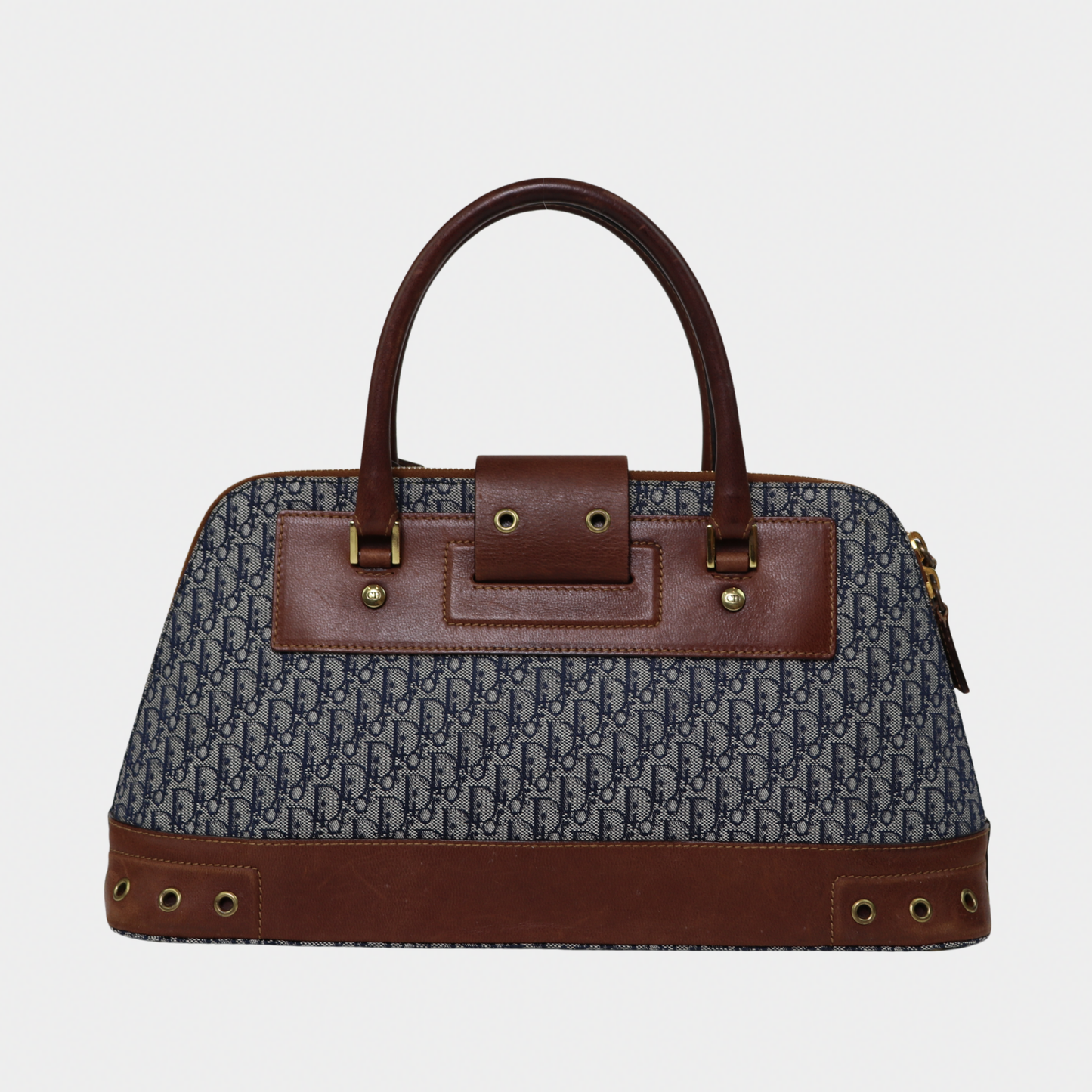Christian Dior Navy Trotter Top Handle Bag