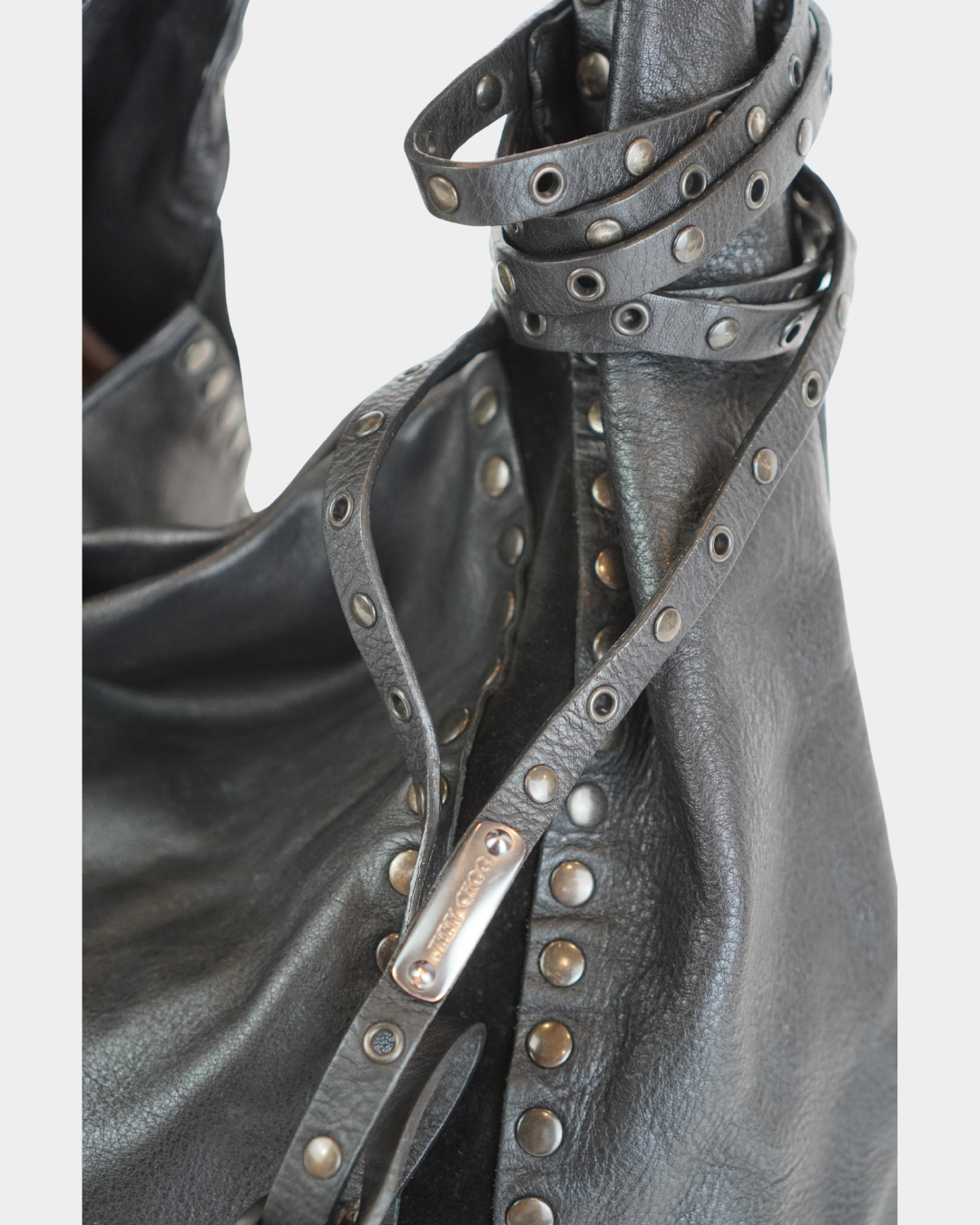 Jimmy Choo Studded Hobo Bag