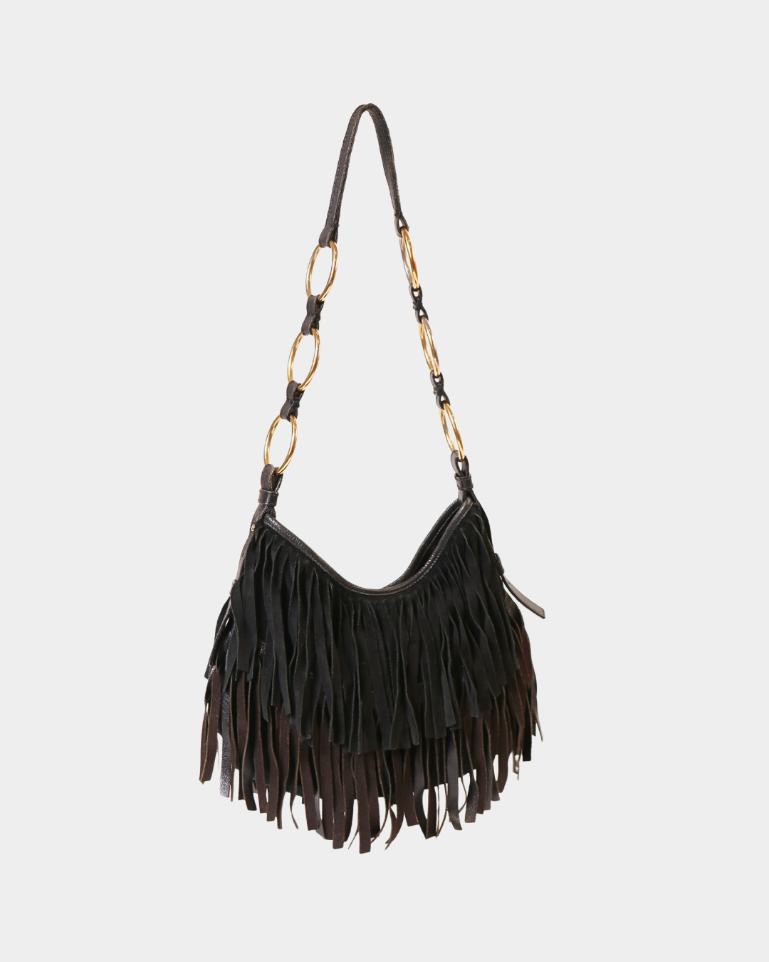 YSL FW/2005 La Boheme Black Suede Shoulder Bag