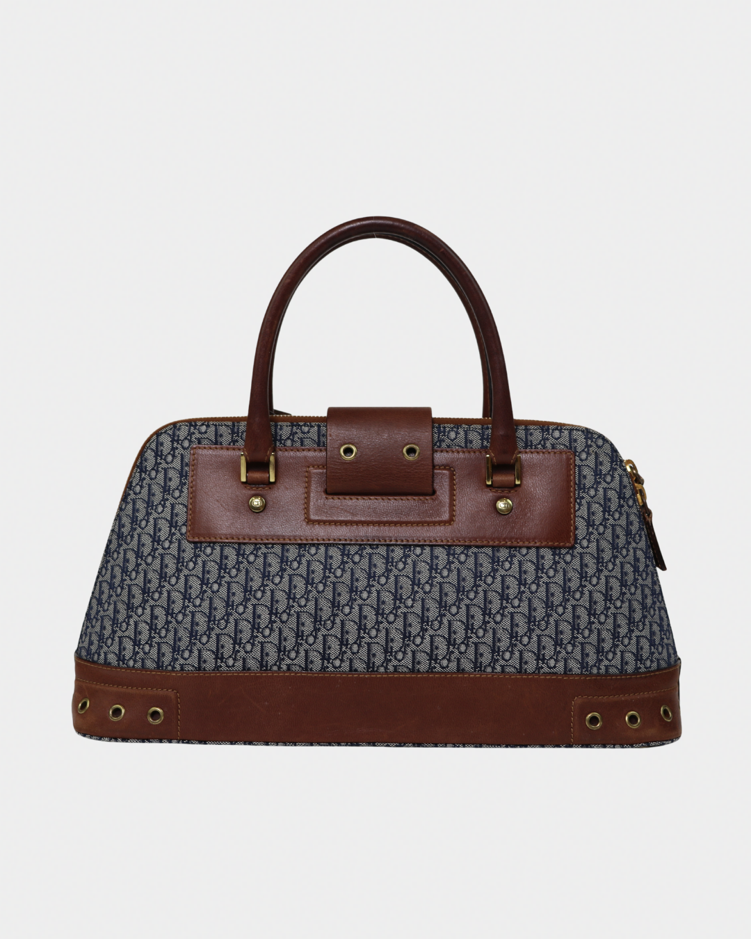 Christian Dior Navy Trotter Top Handle Bag