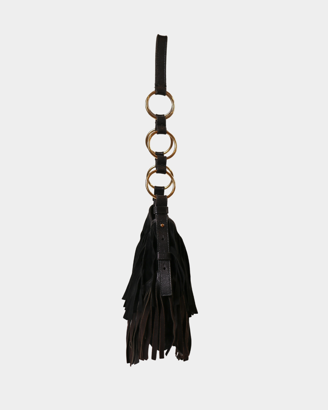 YSL FW/2005 La Boheme Black Suede Shoulder Bag