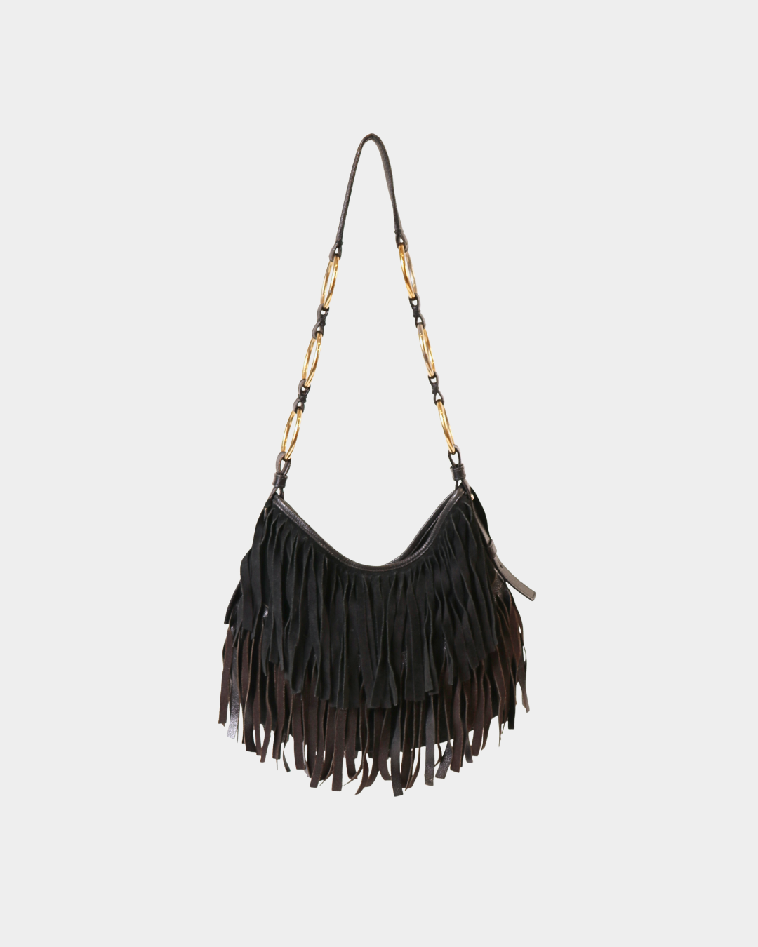 YSL FW/2005 La Boheme Black Suede Shoulder Bag