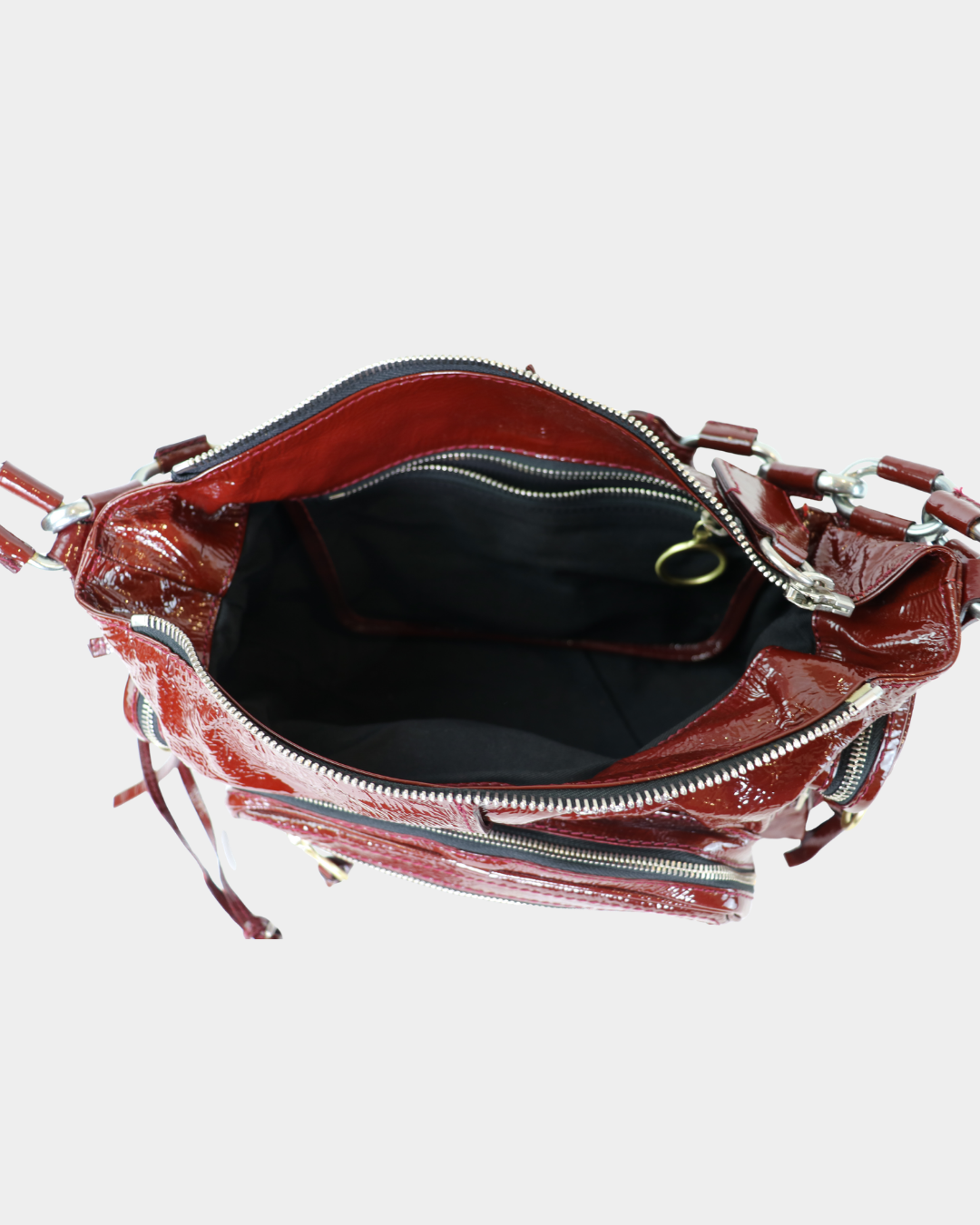 Chloe Red Patent Leather Chain Strap Bag