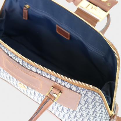 Christian Dior Navy Trotter Top Handle Bag