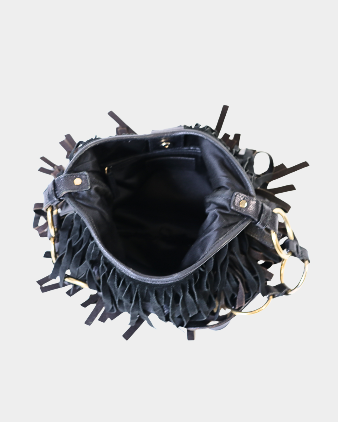 YSL FW/2005 La Boheme Black Suede Shoulder Bag