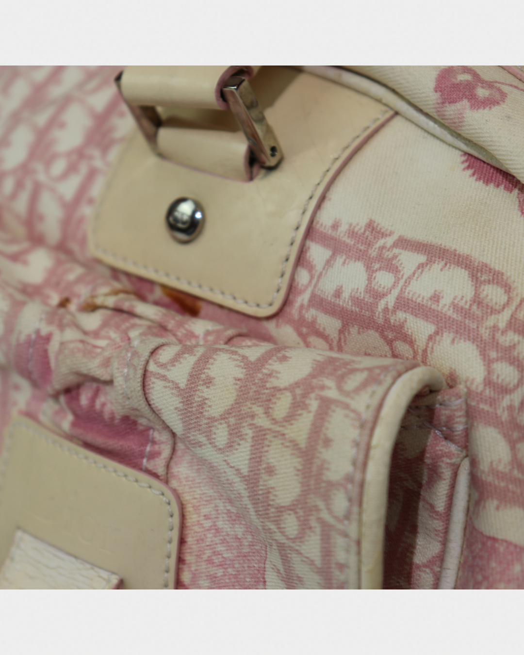 Dior Pink Cherry Diorissimo Mini Bowler Bag