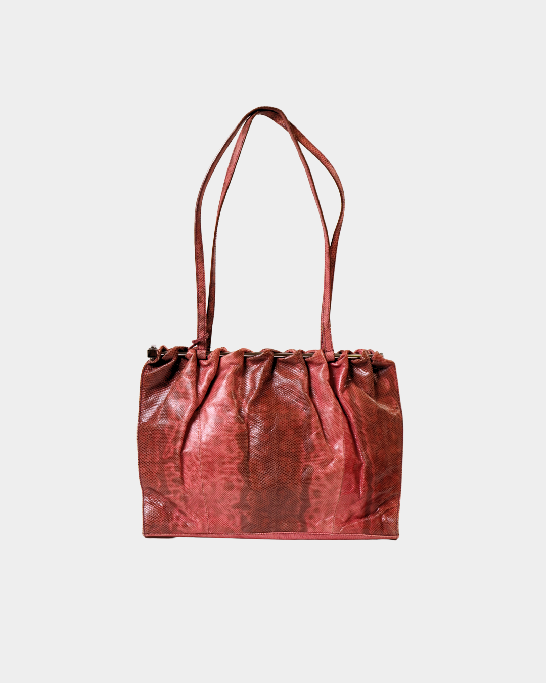 Gucci F/W1999 Tom Ford Lizard Embossed Bag - Pink