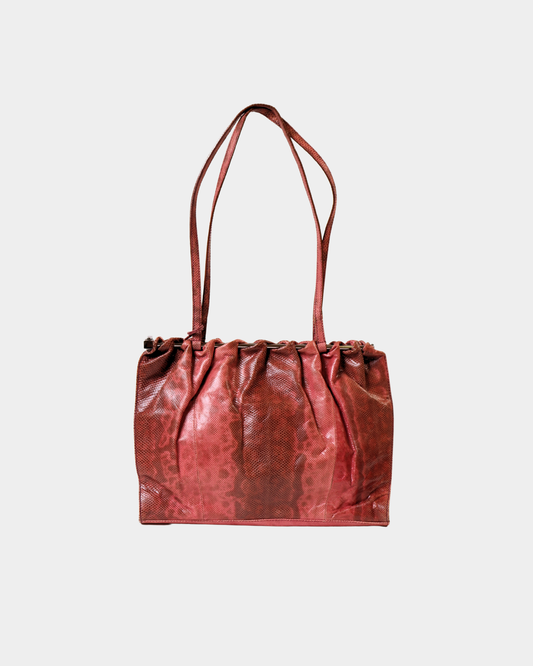 Gucci F/W1999 Tom Ford Lizard Embossed Bag - Pink