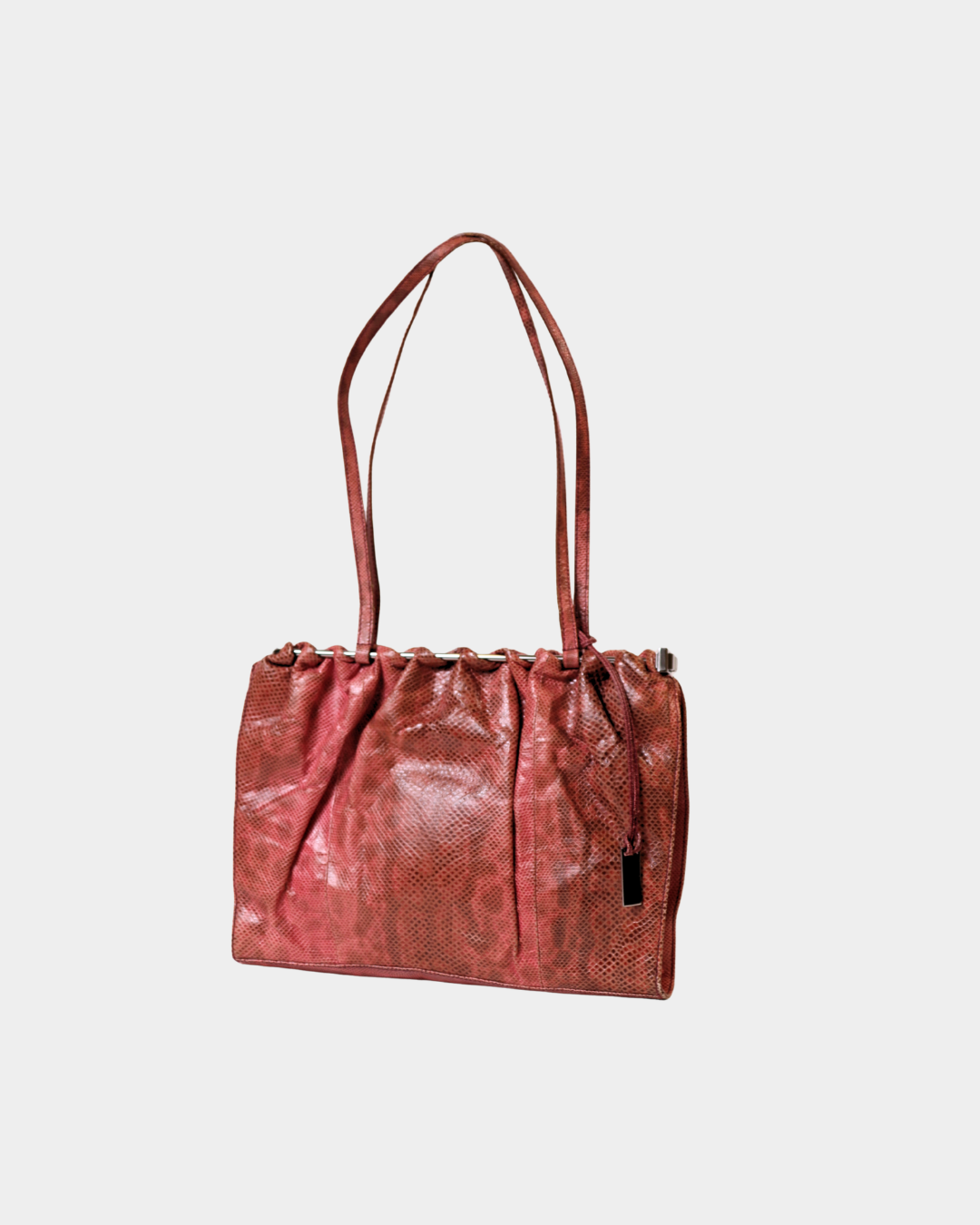 Gucci F/W1999 Tom Ford Lizard Embossed Bag - Pink