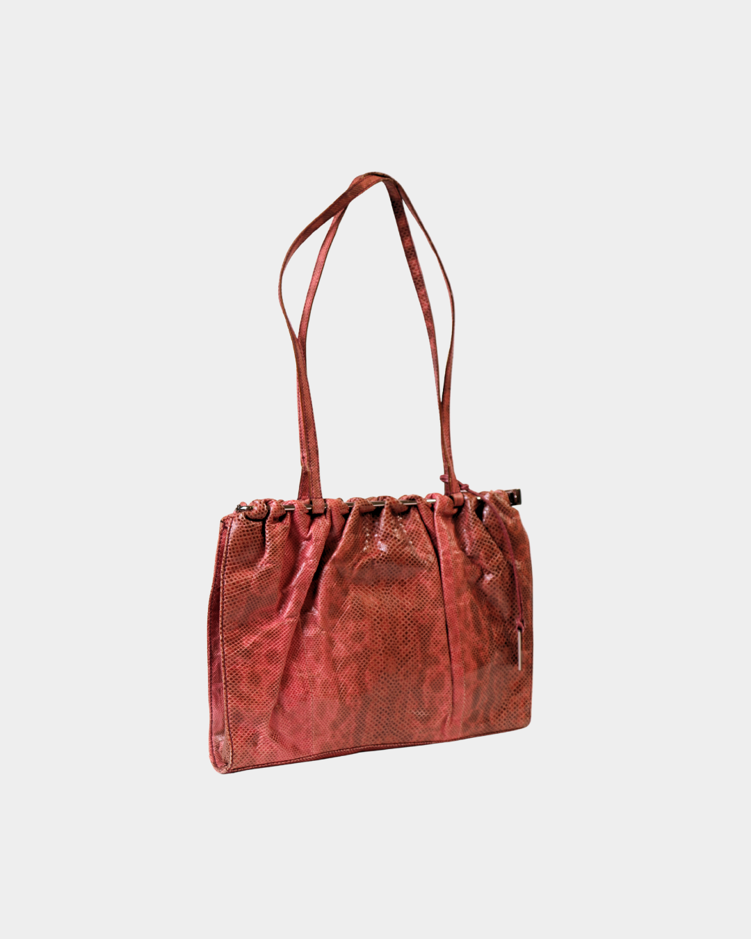 Gucci F/W1999 Tom Ford Lizard Embossed Bag - Pink