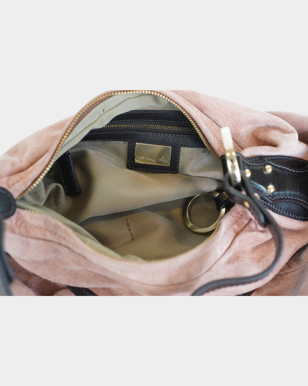 Fendi Soft Pink Suede Chef Bag