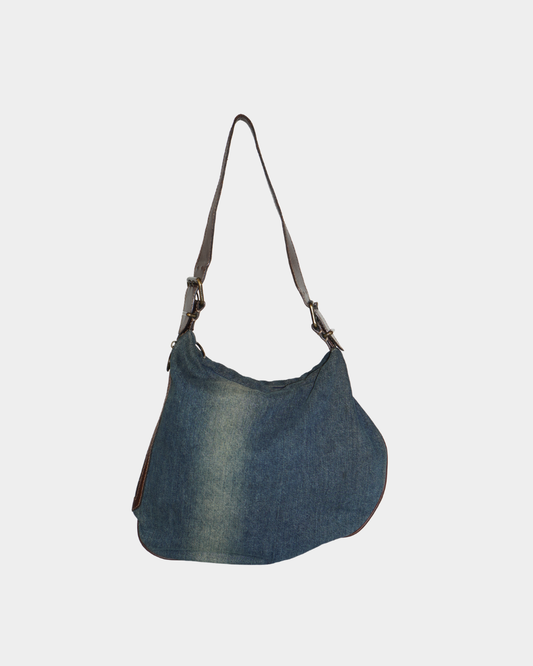 Fendi Denim Oyster Shoulder Bag