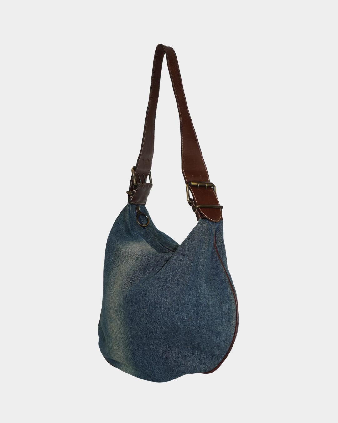 Fendi Denim Oyster Shoulder Bag