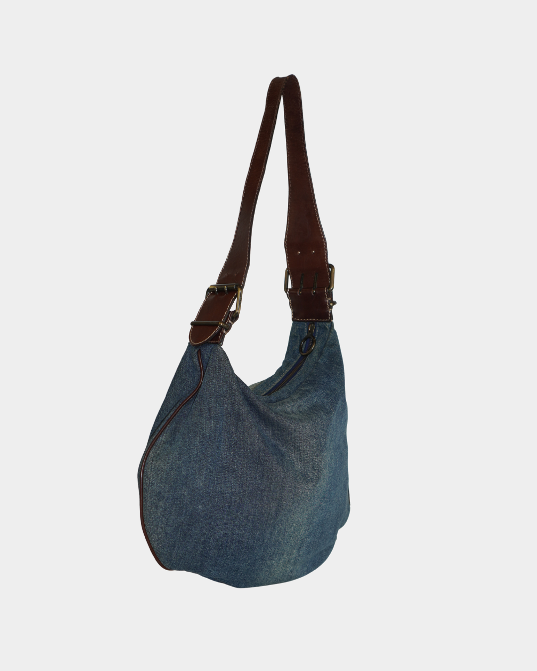 Fendi Denim Oyster Shoulder Bag