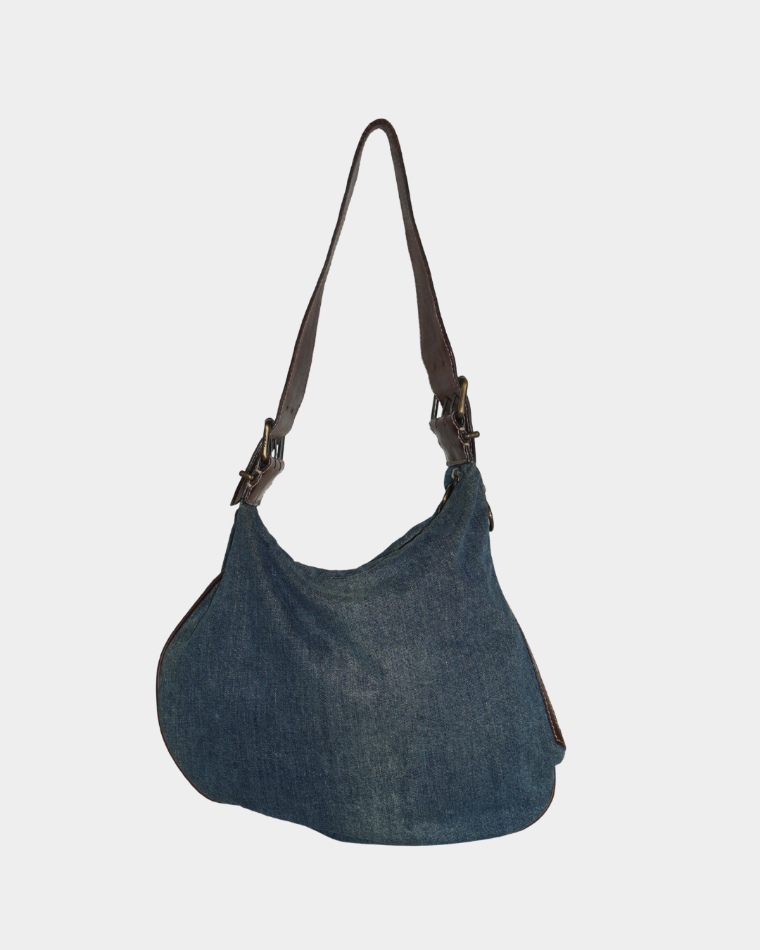 Fendi Denim Oyster Shoulder Bag