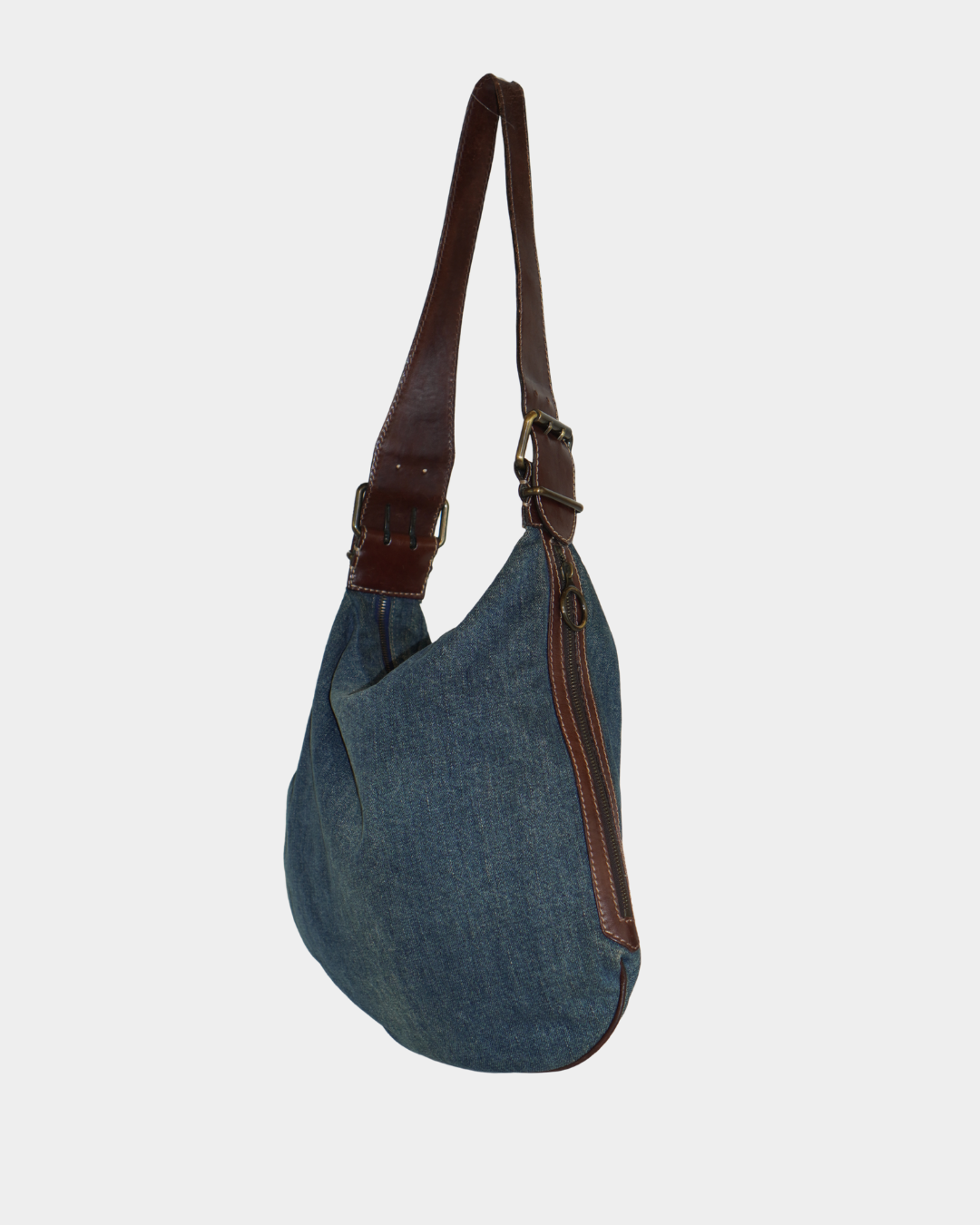 Fendi Denim Oyster Shoulder Bag