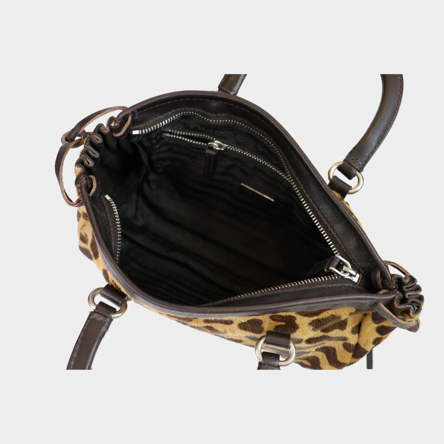 Prada Cheetah Mini Top Handle Bag