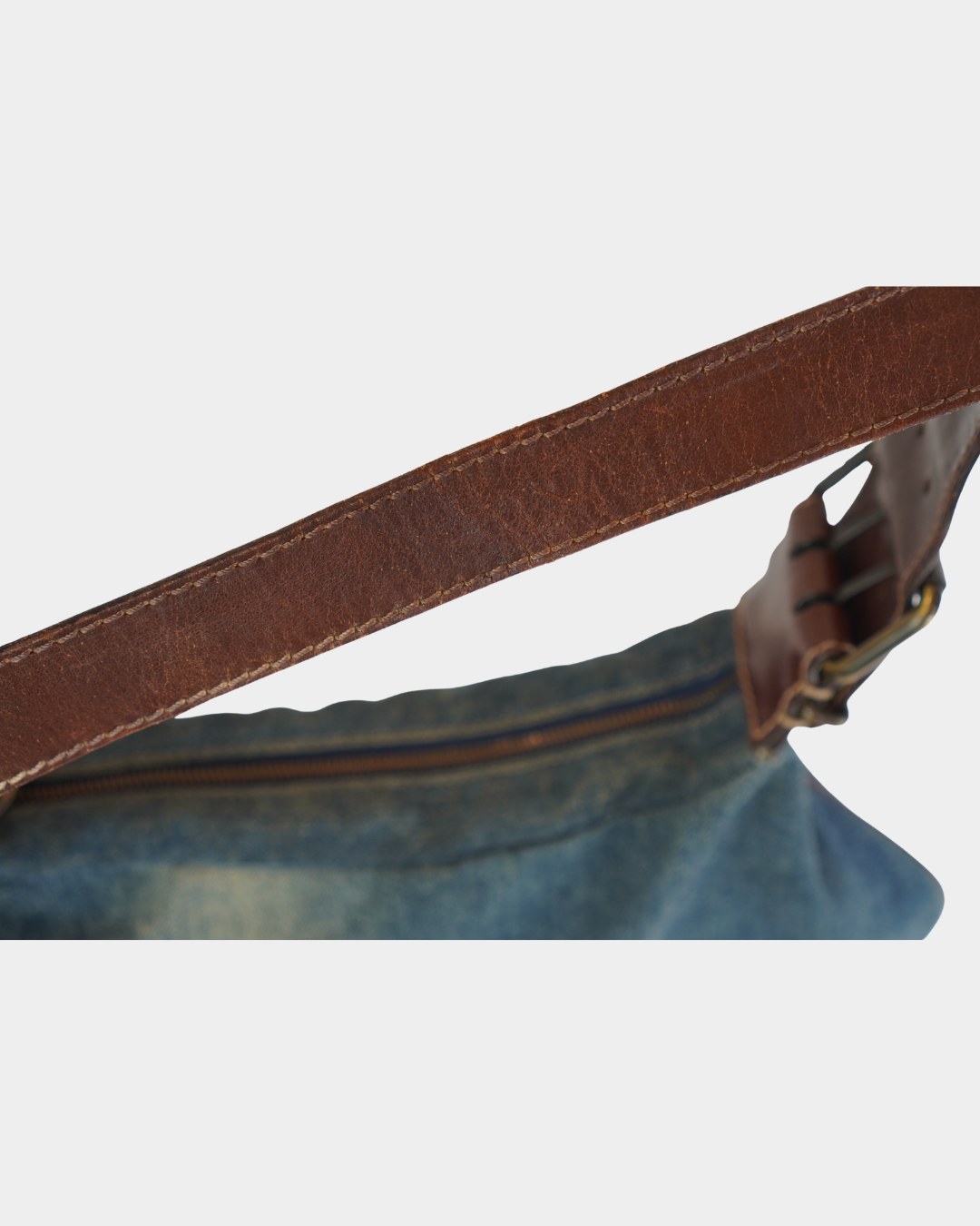 Fendi Denim Oyster Shoulder Bag