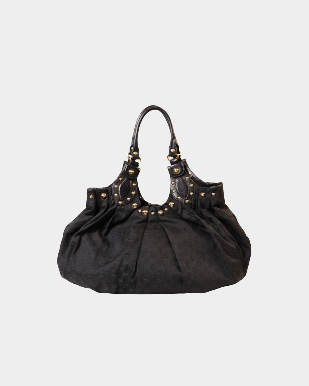 Gucci GG Canvas Studded Hobo Bag