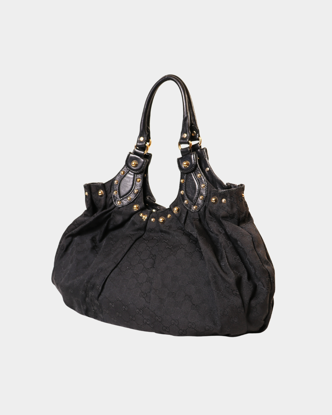 Gucci GG Canvas Studded Hobo Bag