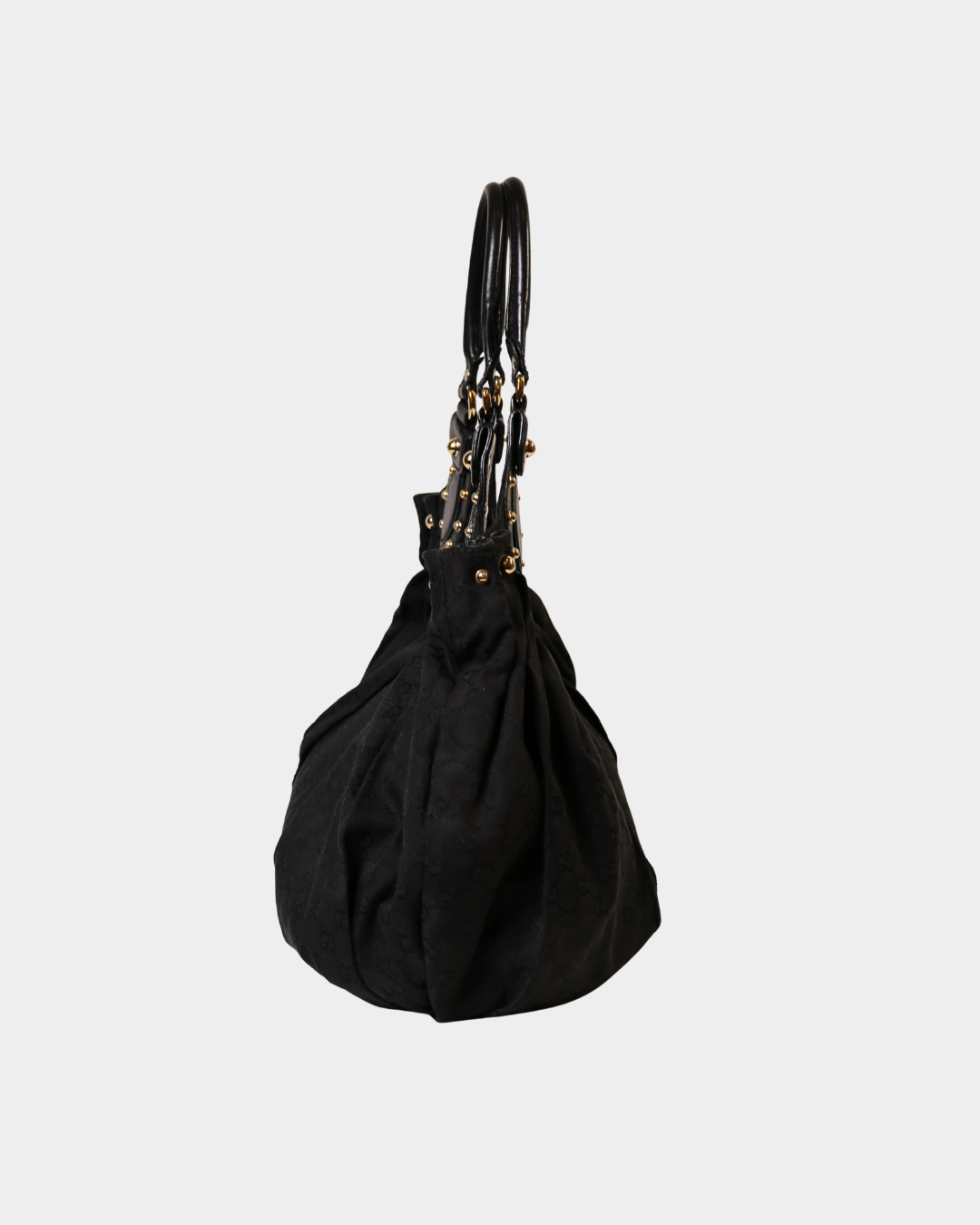 Gucci GG Canvas Studded Hobo Bag