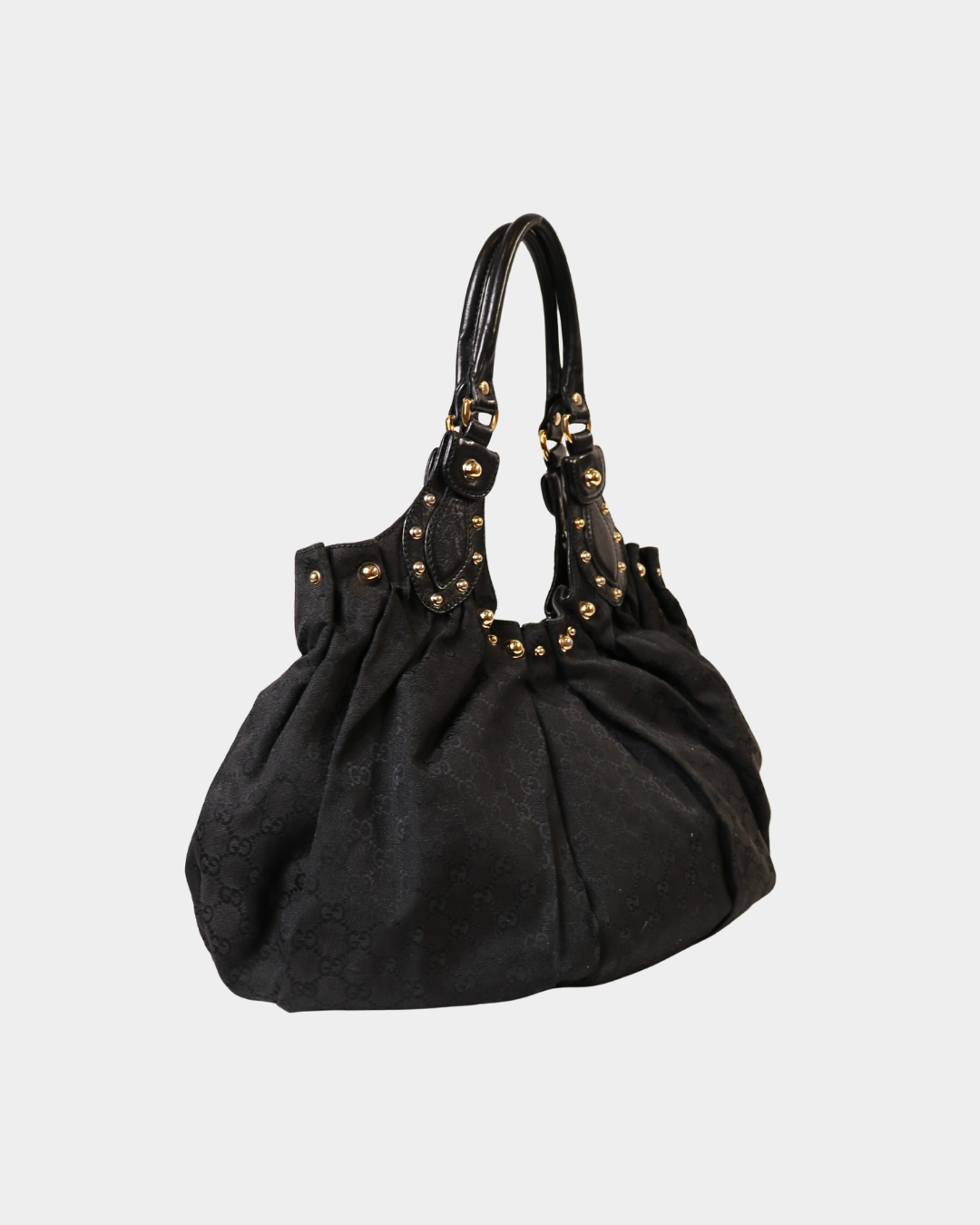 Gucci GG Canvas Studded Hobo Bag