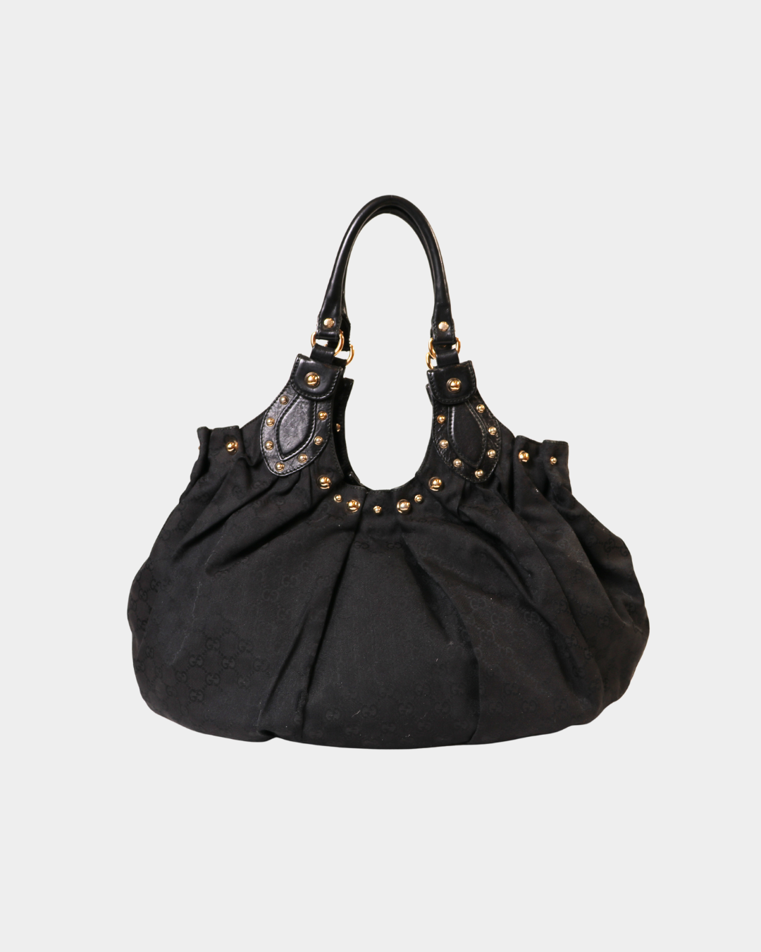 Gucci GG Canvas Studded Hobo Bag