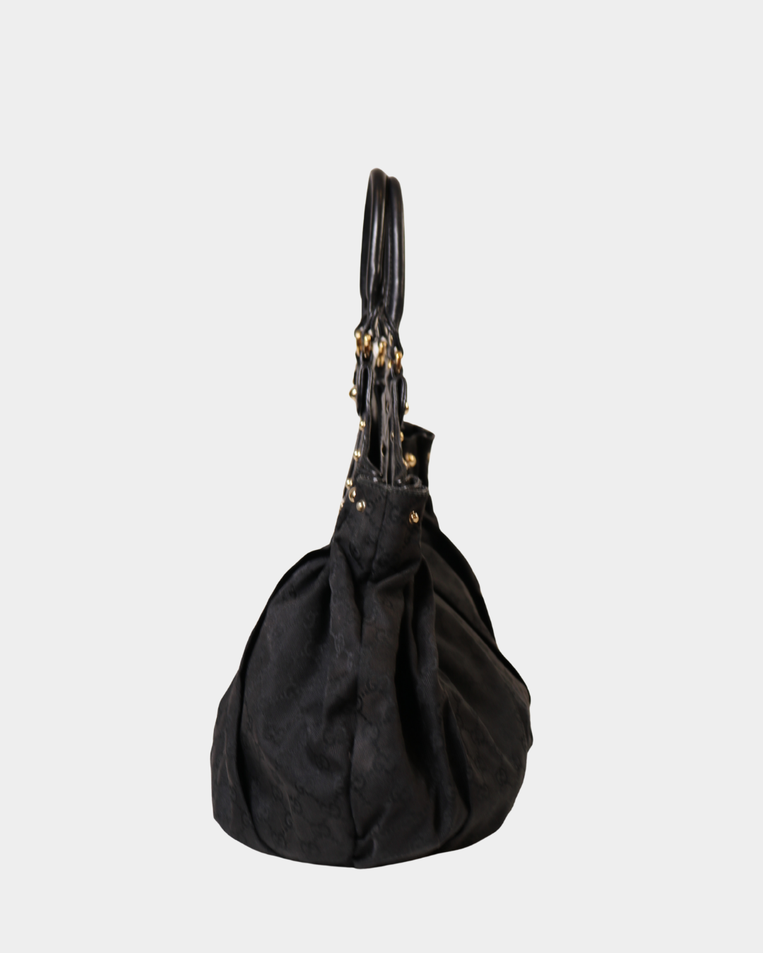Gucci GG Canvas Studded Hobo Bag