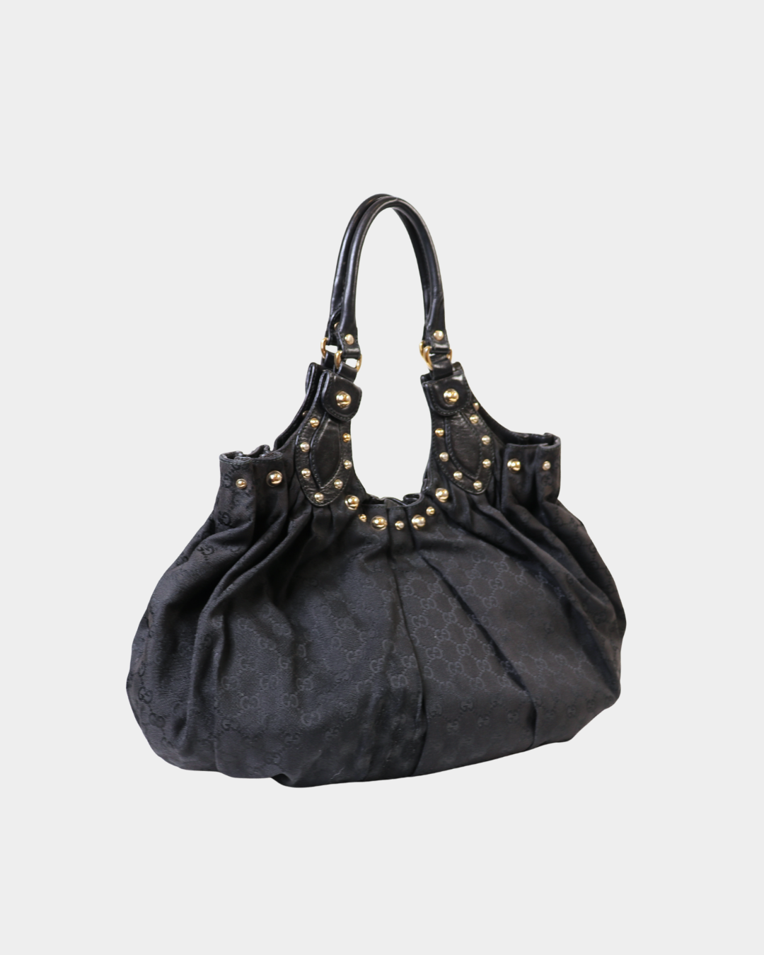 Gucci GG Canvas Studded Hobo Bag