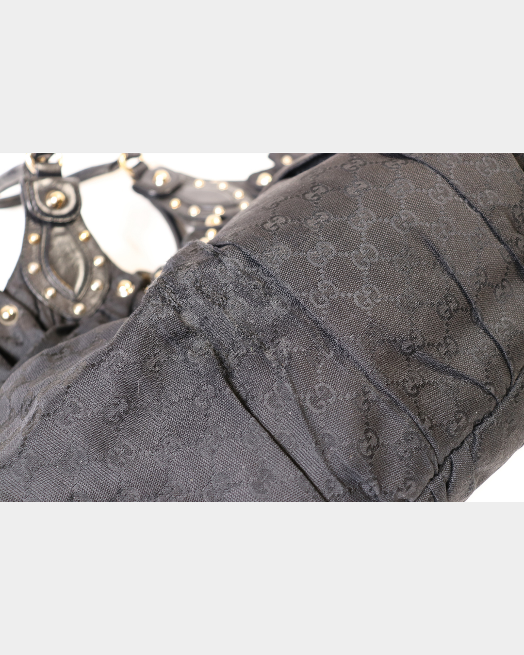 Gucci GG Canvas Studded Hobo Bag