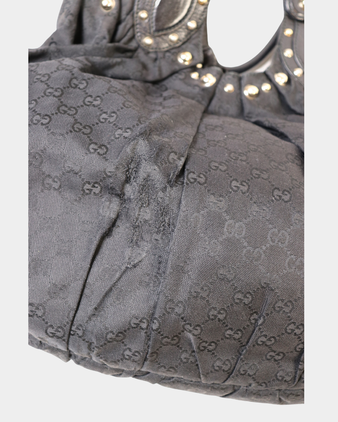 Gucci GG Canvas Studded Hobo Bag