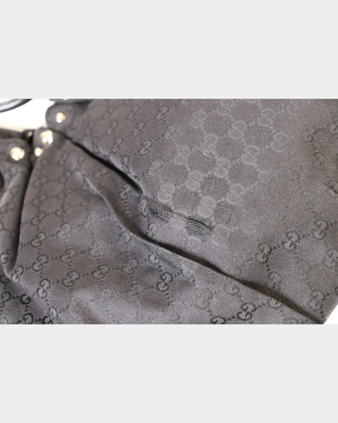 Gucci GG Canvas Studded Hobo Bag