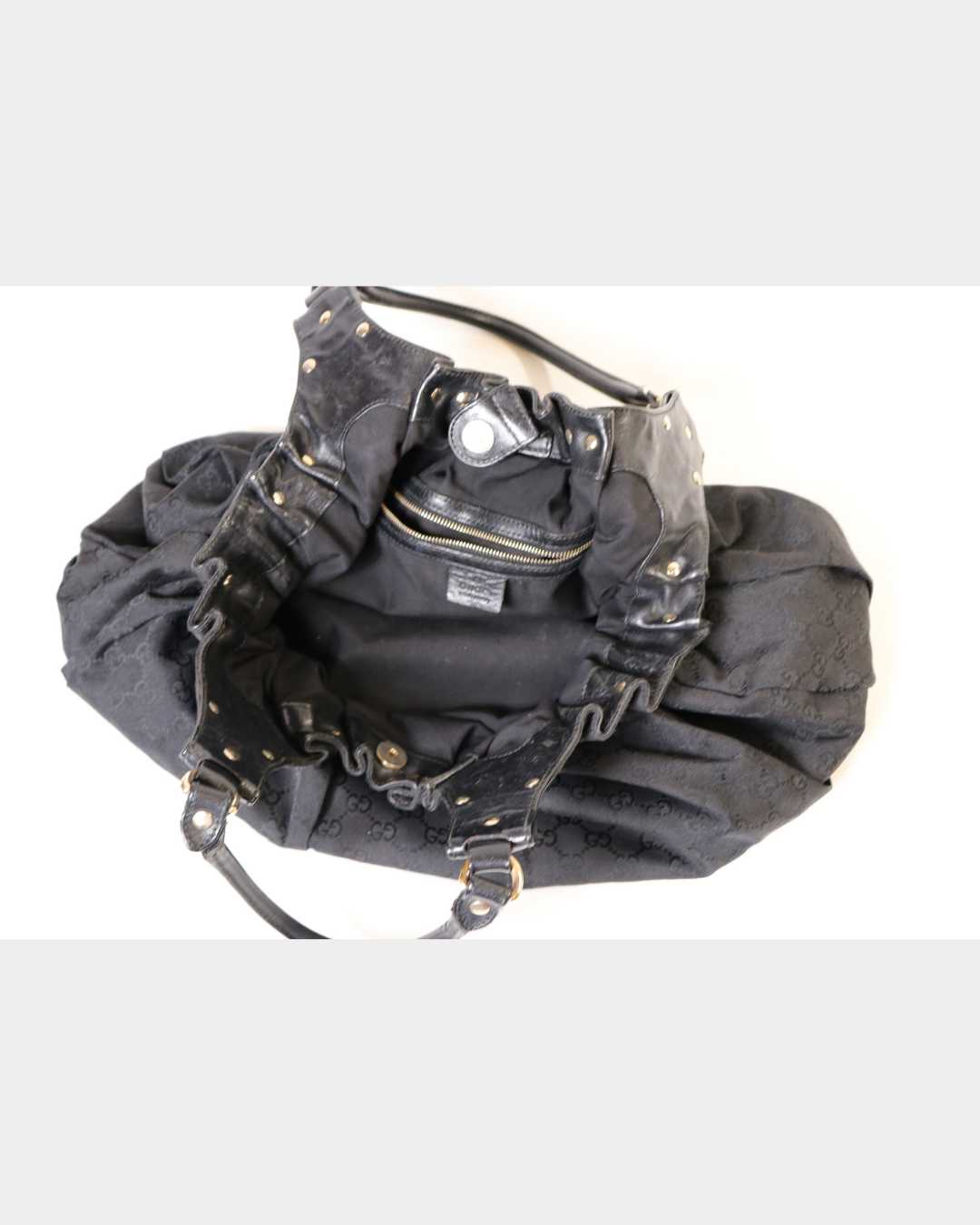 Gucci GG Canvas Studded Hobo Bag