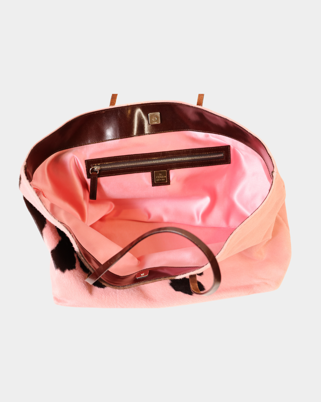Fendi FW/1999 Pink Pony Hair Tote Bag