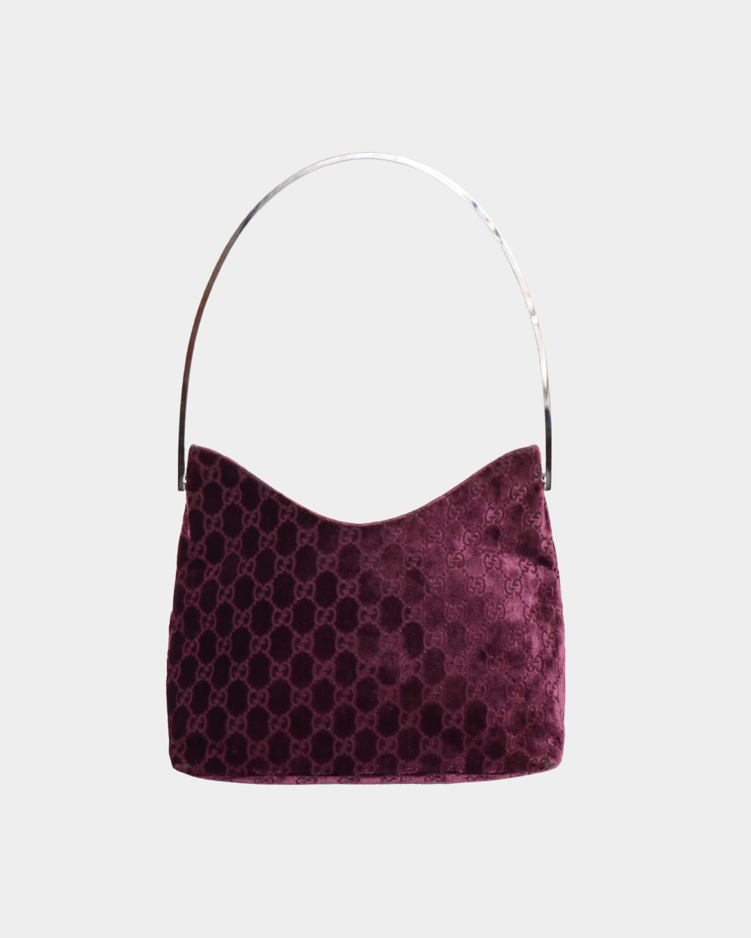 F/W1997 Gucci by Tom Ford Purple Velvet GG Monogram Shoulder Bag