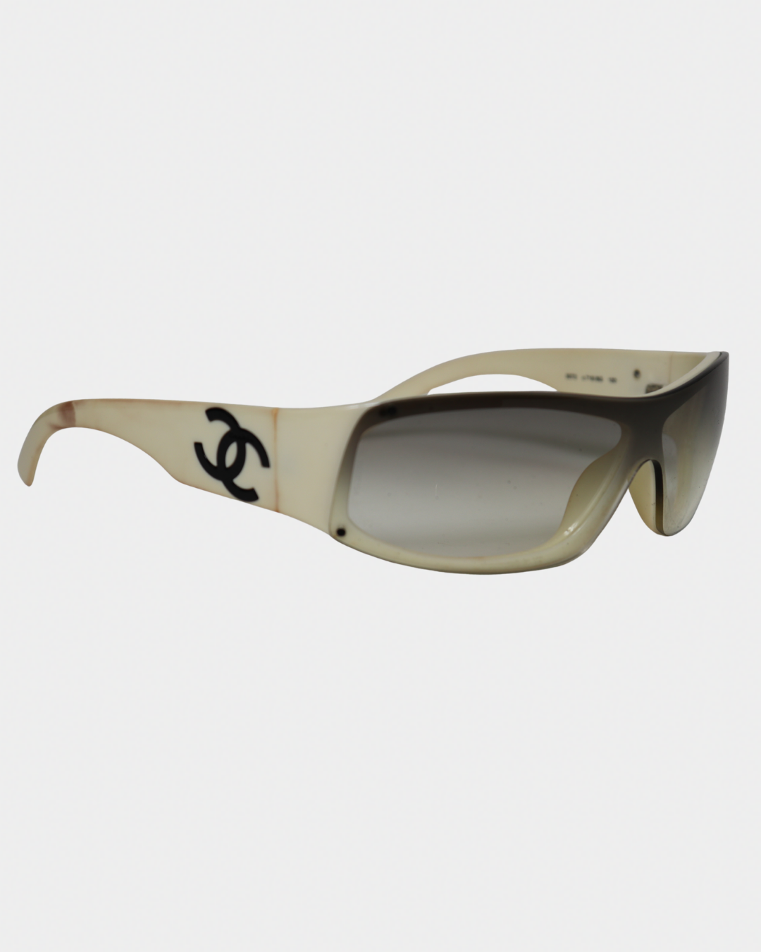Chanel Y2K Wrap White Sunglasses