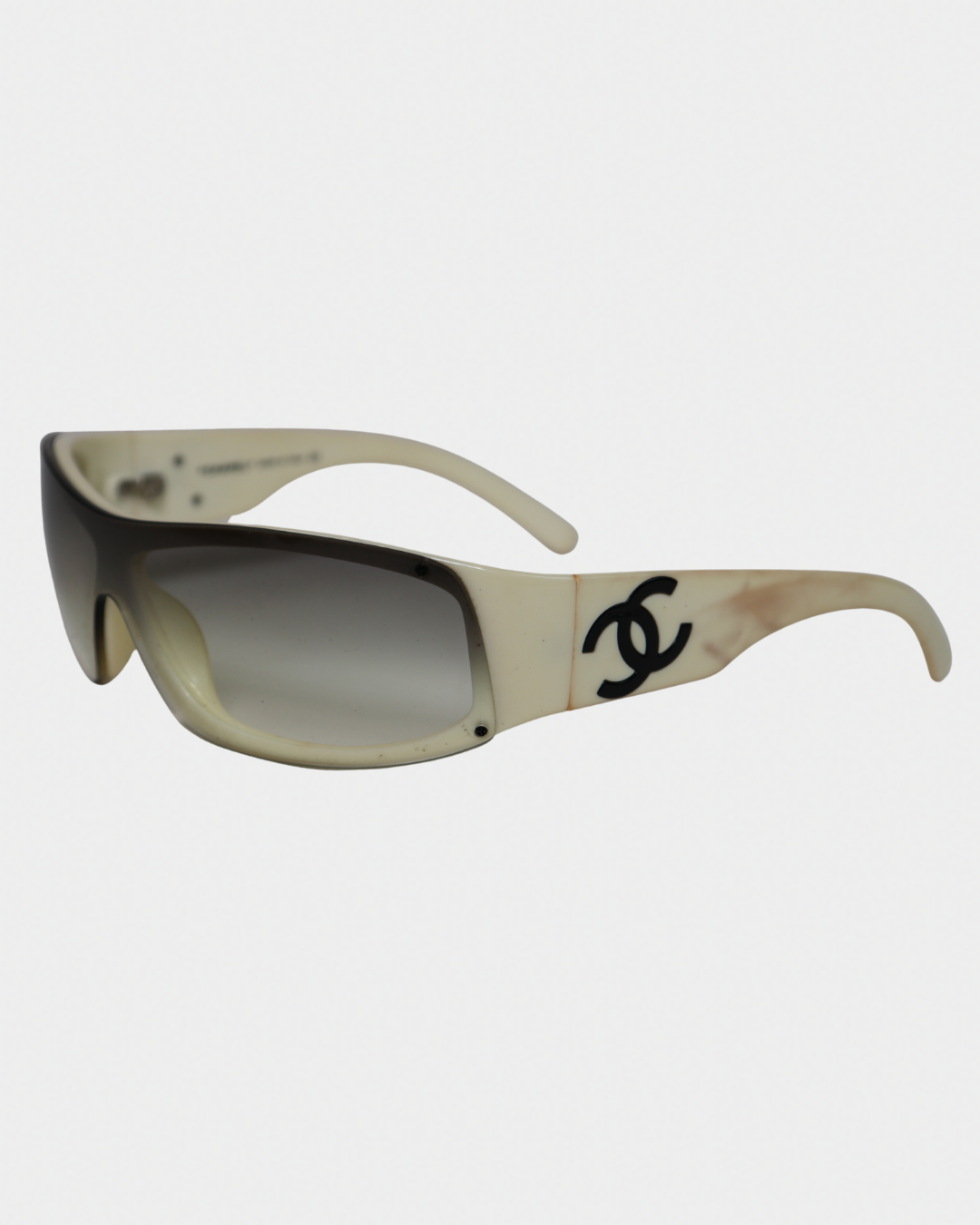 Chanel Y2K Wrap White Sunglasses