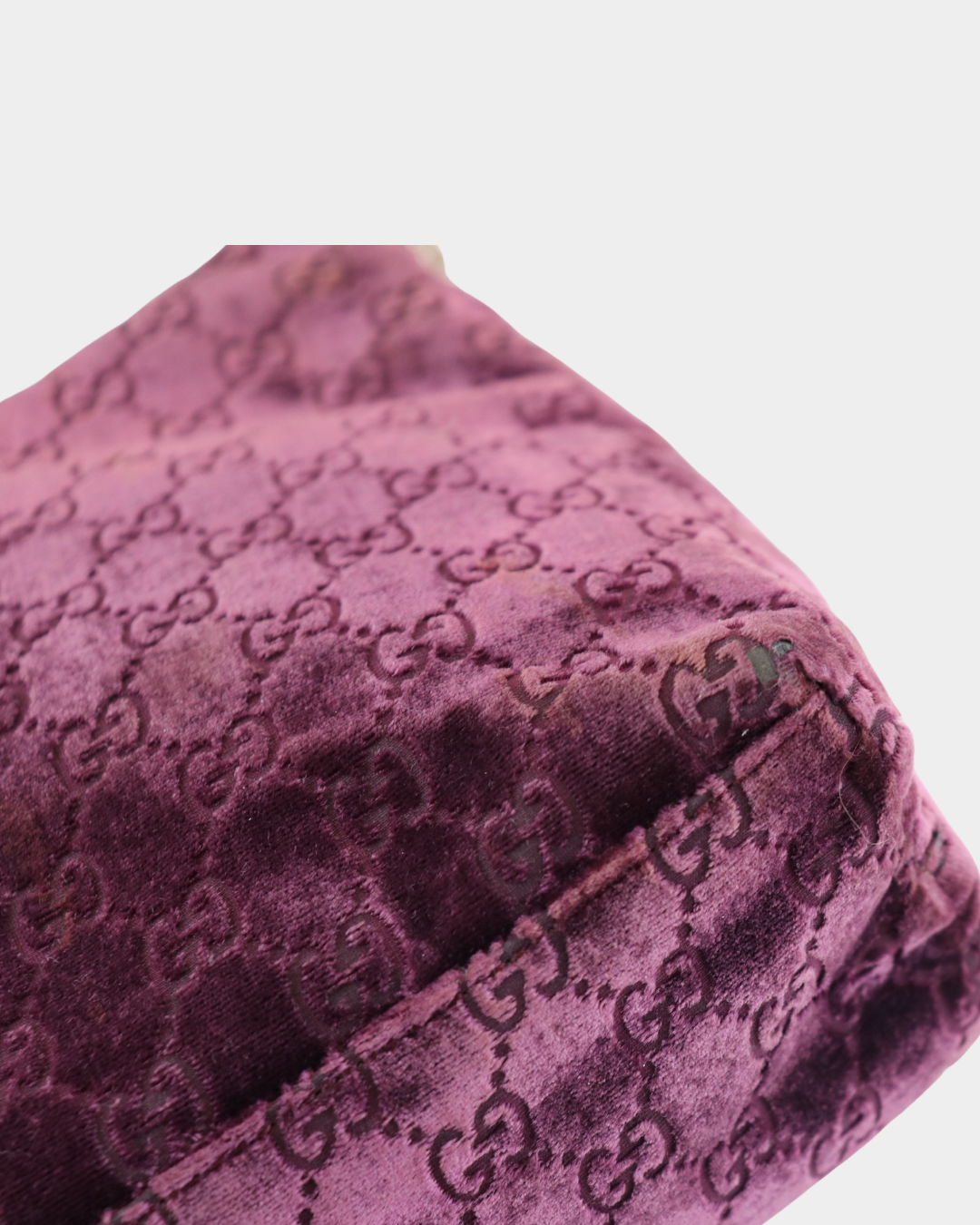 F/W1997 Gucci by Tom Ford Purple Velvet GG Monogram Shoulder Bag