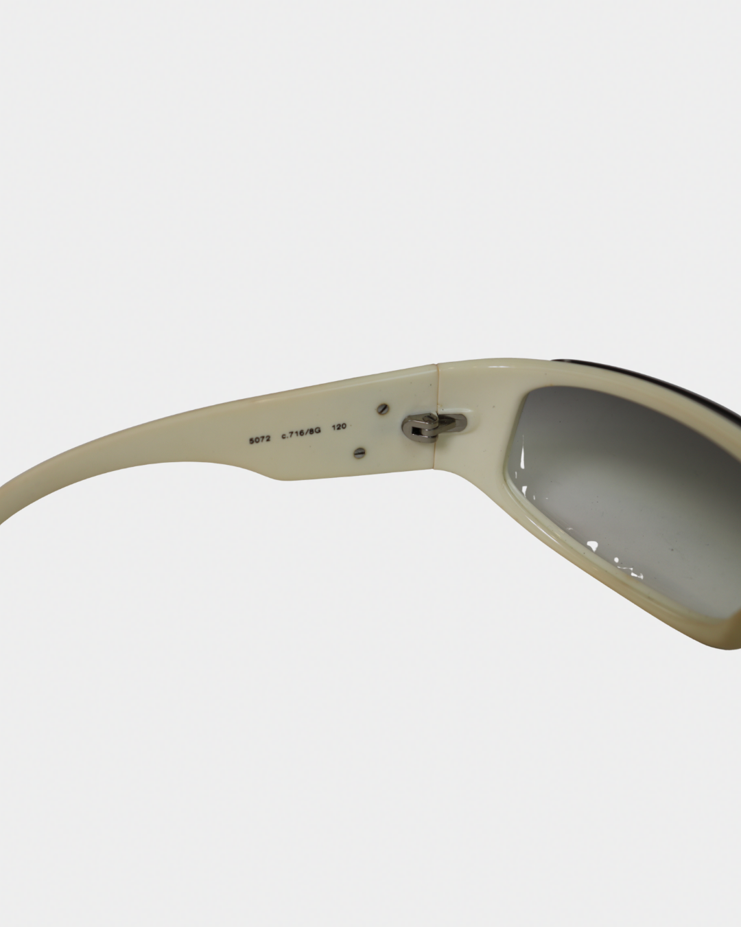 Chanel Y2K Wrap White Sunglasses