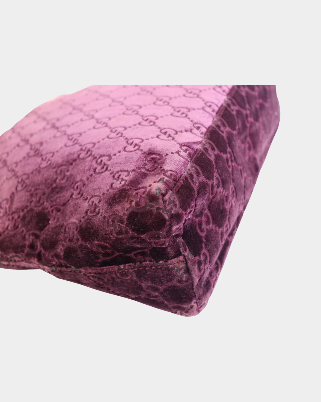 F/W1997 Gucci by Tom Ford Purple Velvet GG Monogram Shoulder Bag