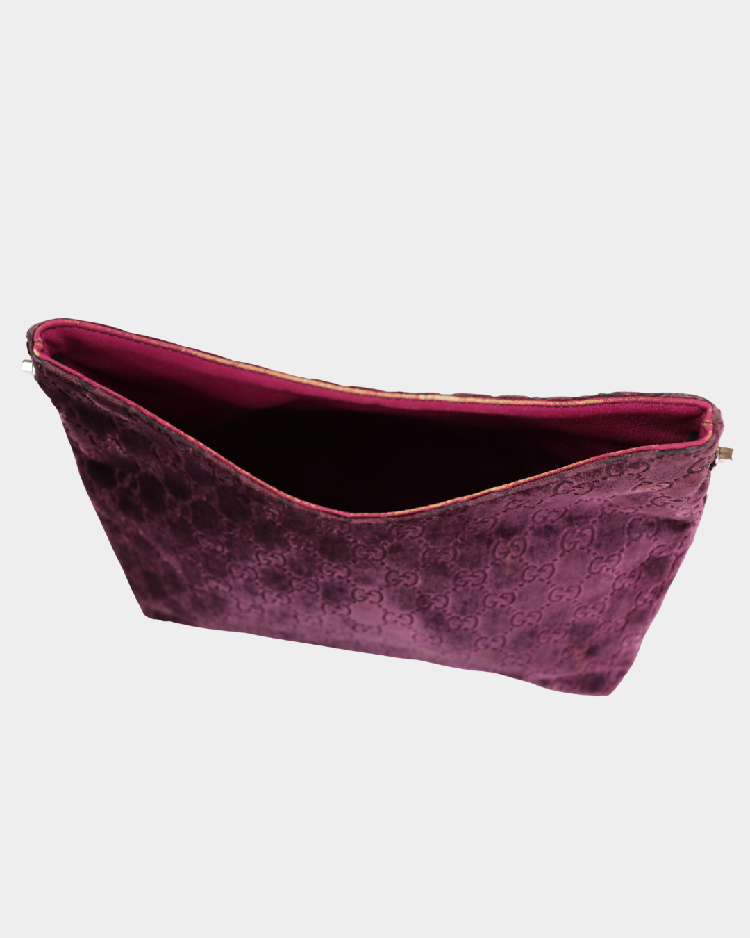 F/W1997 Gucci by Tom Ford Purple Velvet GG Monogram Shoulder Bag