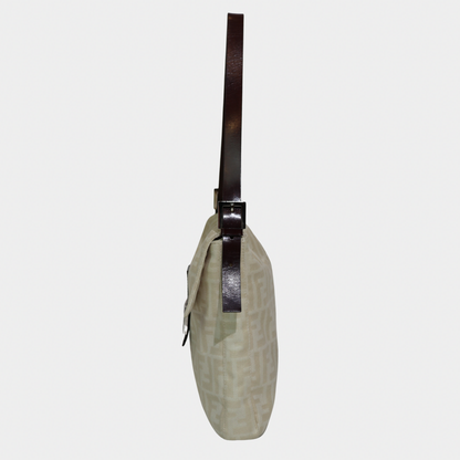Fendi Zucca Cream Mamma Style Shoulder Bag