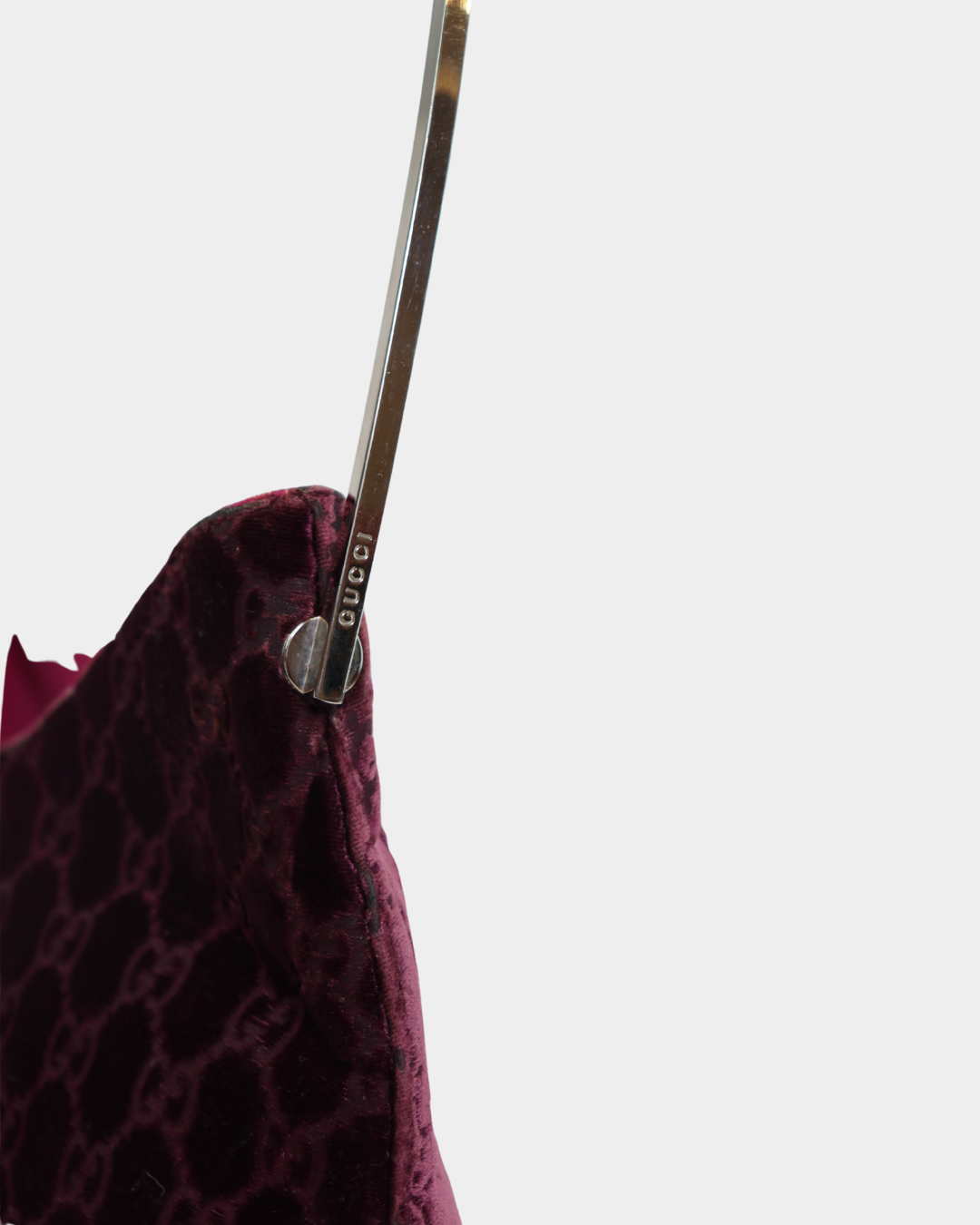 F/W1997 Gucci by Tom Ford Purple Velvet GG Monogram Shoulder Bag