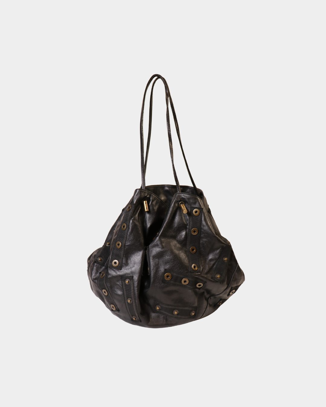 Dolce & Gabbana Black Metal Snap Tote Large