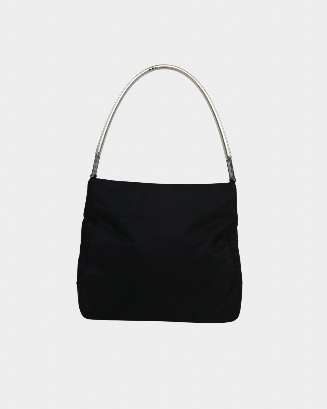 Prada Nylon Silver Acrylic Strap Shoulder Bag