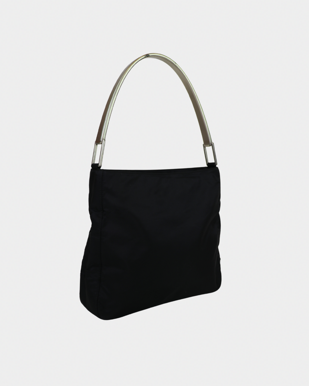 Prada Nylon Silver Acrylic Strap Shoulder Bag