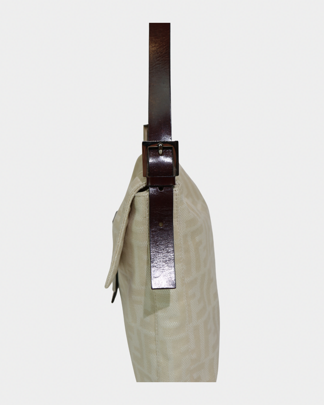 Fendi Zucca Cream Mamma Style Shoulder Bag