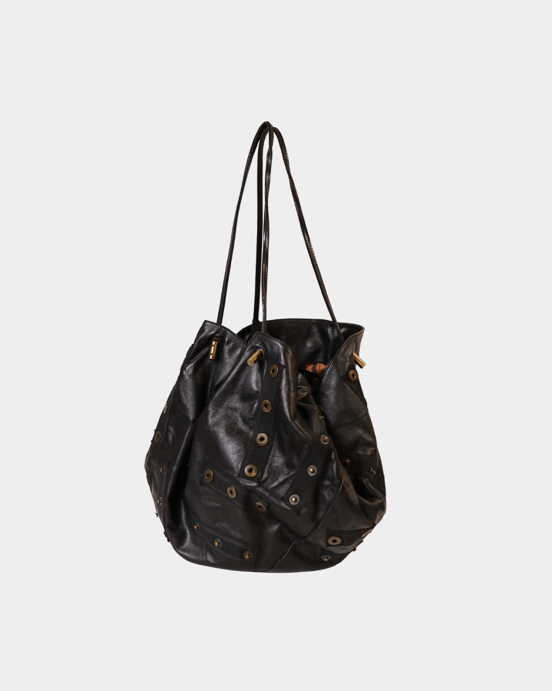 Dolce & Gabbana Black Metal Snap Tote Large