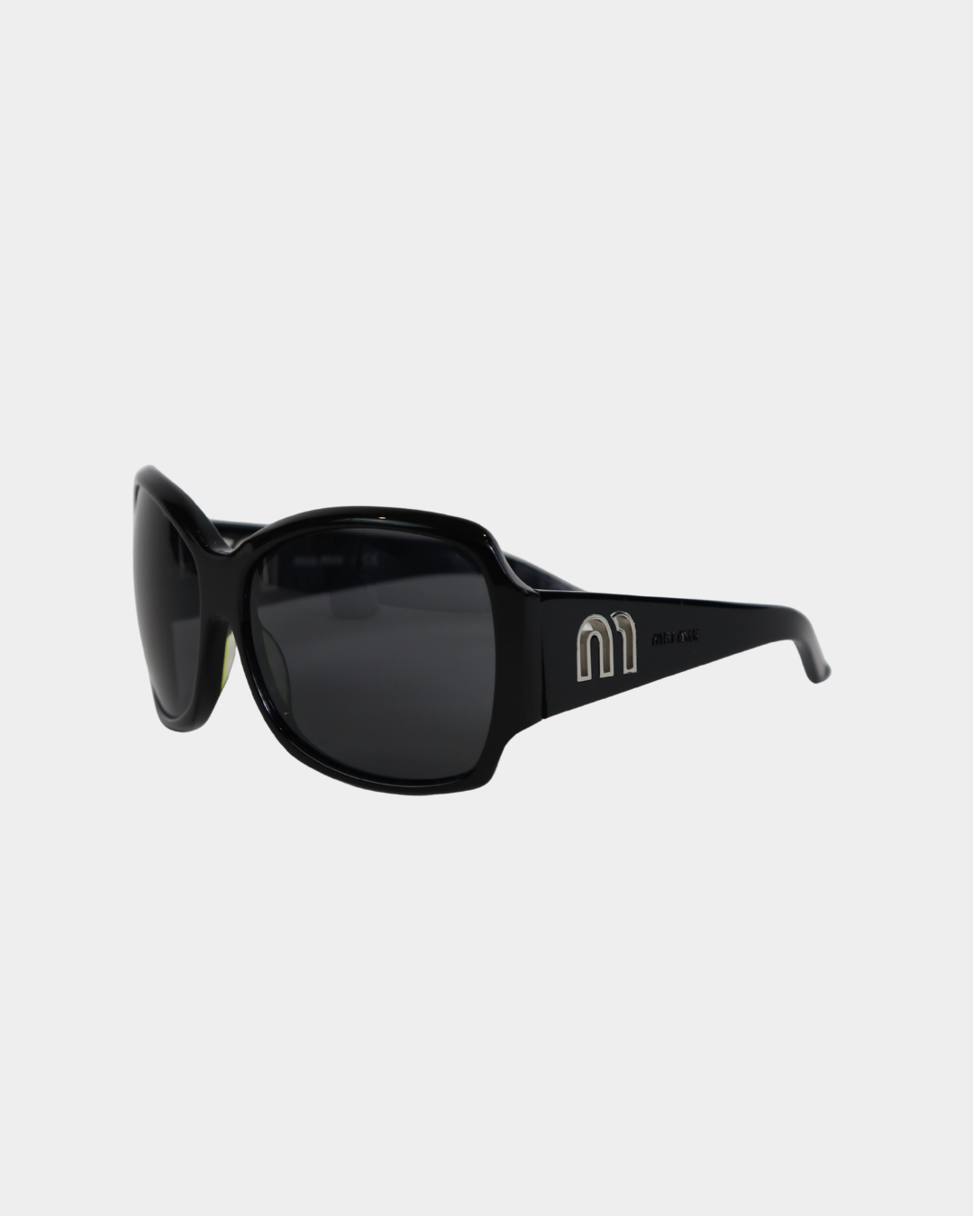 Miu Miu Black Cutout Logo Sunglasses